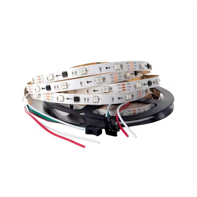 Factory Price Water Flow WS2811 Pixels LED Strip Light 12V 24V Addressable 5050 RGBIC Light Strip for Home Commercial Lighting