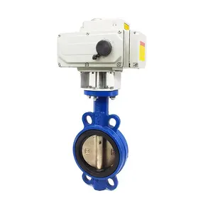 DN150 Groothandel Motor Control Actuator Gietijzeren Tri Clamp Elektrische Vlinderklep