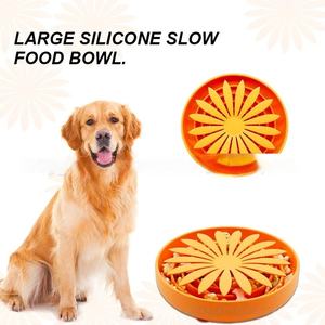 Comedero Lento para Mascotas, Libre de BPA, de Silicona, con Forma de Flor, Tapete para Lamer para Perros, Forma de Hoja, Redondo, de Silicona, para Alimentación Lenta - Product Image 2