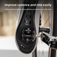 Pédales auto-bloquantes TOUSUOD en alliage d'aluminium double face pour système avec crampons pour vélos de montagne et de route