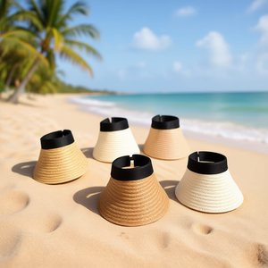 Cappello di Paglia con Visiera Larga da Donna per Estate, Spiaggia e Protezione Solare - Accessorio Moda - Product Image 3