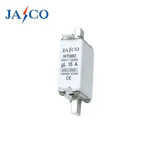 ceramic fuses 500V rated current 16-20A NH00C Fuse Short circuit protection for semiconductor equipment