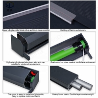 Store banne motorisé Weleadalu en alliage d'aluminium, étanche, personnalisable, pour balcon extérieur, avec système Zip Screen