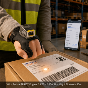 Escáner de Código de Barras Portátil para WMS, Lector de Anillo Manos Libres, 30% Más Rápido para el Recolección de Pedidos en Logística de Almacén, OEM EFFON PS02 - Product Image 3