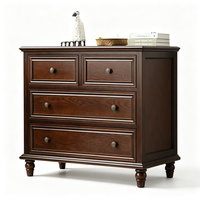 Commode de rangement multi-tiroirs en pin massif de style américain pour chambre et bureau – Ensemble complet
