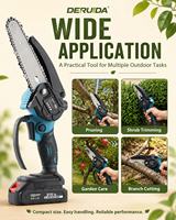 Scie à chaîne à batterie pour outils de jardin de 4 et 6 pouces, utilisation à une main, machine à couper le bois, mini tronçonneuse sans fil, scies électriques portables