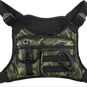 Échantillon gratuit, Vente chaude : Sac de poitrine tactique multifonctionnel pour homme, sac gilet de moto, sac de voyage sportif en Oxford camouflage numérique - Product Image 1