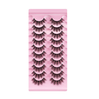 Faux cils synthétiques en bande complète, sans cruauté, pour maquillage, cosplay et manga, vente en gros