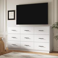 Commode avec poignée métallique de grande taille, design Diamond Line, pour salon