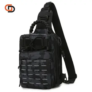 Tactical Sling Bag-900D wasserdichte Angel tasche/Laser-Cut/CCW Taschen Sling Bag Tactical Satchel Umhängetasche Männer