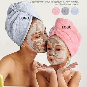 Turbante per Capelli Personalizzato con Logo Ricamato, Asciugatura Rapida, Super Assorbente, Traspirante in Microfibra per Salone, Barbiere, Spa, Bagno, per Ragazze - Product Image 4