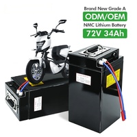 Paket Baterai Lithium Ion NMC Deep Cycle 48V 60V 72V 30Ah untuk E-Mobilitas, Sepeda Motor Listrik, Skuter, Motor Roda 2 & 3, dan Tricycle