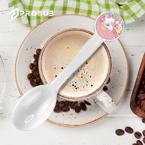 Cuchara de sublimación en blanco personalizada Prosub al por mayor, cuchara de plástico blanca para niños imprimible - Product Image 1