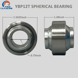 YBP12T 重負荷用自己潤滑炭素鋼P4/P5/P6精密球面プレーンベアリングPTFEライナー-0.75インチボアラジアルジョイント - Product Image 6