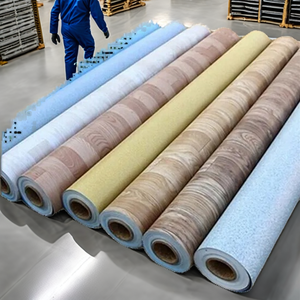 Rollo de Suelo Vinílico de PVC Ecológico de 2 mm, Homogéneo, Impermeable, Autoadhesivo, para Uso en Interiores, para Hospitales, Hoteles, Escuelas, Parques - Product Image 2