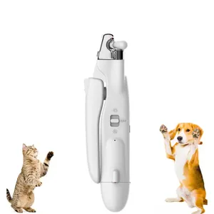 Оптовая продажа, автоматическая точилка для ногтей для домашних животных, точилка, два в одном, триммер для ногтей для домашних животных со светодиодной подсветкой
