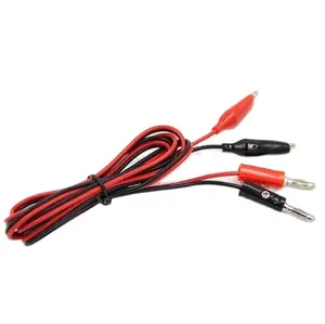 China black and red wire alligator clip banana plug test leads