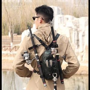 แพ็คเหยื่อแบบ2ก้านน้ำหนักเบามากผ้าอ๊อกซ์ฟอร์ดกันน้ำมี600D 20-30L ความจุสำหรับจัดเก็บอุปกรณ์กลางแจ้ง - Product Image 3