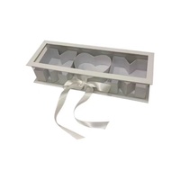 Boîte-cadeau personnalisée à fenêtre carrée avec design moderne transparent finition mate estampage de feuille d'or artisanat de fleurs pour cadre photo