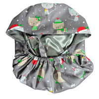 Bonnet de chirurgien personnalisé imprimé avec doublure en satin, ajustable, pour femmes, OEM ODM