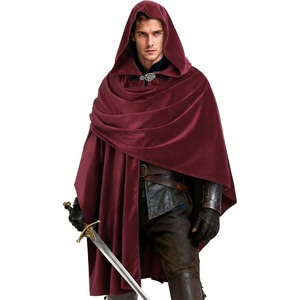 Capa Medieval para Cosplay, Capa de Caballero Estilo Oscuro, Disfraz de Halloween Renacentista, Unisex para Adultos - Product Image 4