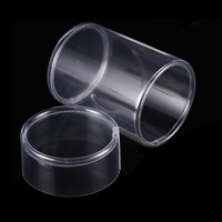 Éponge à maquillage, emballage en plastique transparent en forme de cylindre, tubes en plastique pour éponge de beauté