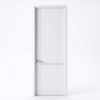 Porte intérieure en bois écologique pré-assemblée, insonorisée, sans formaldéhyde, avec bordure PUR, en mélamine HDF, de qualité ENF, pour hôtel et villa