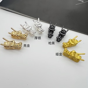 Épingle à cheveux en alliage tête de dragon 1,1 cm Or brillant Accessoire de bijouterie DIY - Product Image 3