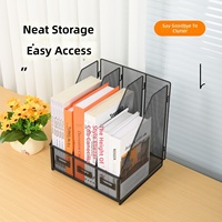 Estante Metálico Grande Yiyu W3003 con Tres Compartimentos, Clip para Notas y Diseño Desmontable - Reduce los Costos de Envío