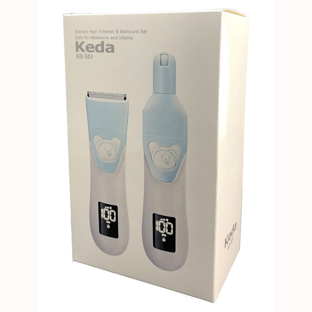 Best Selling Baby Low Noise Electric Hair Clippers With Smart LCD Screen Four Adjustable Combs and Storage Box