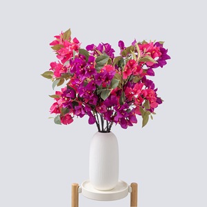 Fleurs artificielles de bougainvillier Moonlight Diary, branche unique, arrangement végétal pour décoration intérieure - Product Image 1