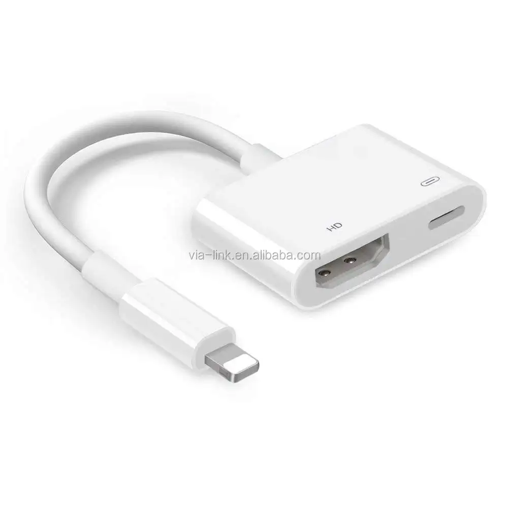 Lightning to1080P HD MI Digital Audio AV et USB OTG adaptateur avec chargeur pour iPhone 11X8 7 6 et iPad