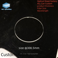 Custom Size Wavelength Bandpass Filter Optical Sheet Round Optical Filter Glass for Scientific Instruments