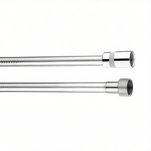 Manguera de ducha cromada antitorsión de 150 cm, flexible con control de rotación para uso en bañera y ducha - Product Image 2