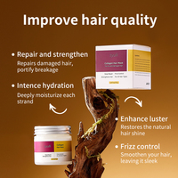 Perawatan Rambut Herbal Organik Label Pribadi Bebas Sulfat Minyak Argan Kolagen Anti-Ketombe Masker Perbaikan Rambut Bernutrisi