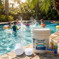 E20260714 Tablettes de piscine à dissolution lente de 3 pouces dans des seaux robustes de 50 livres