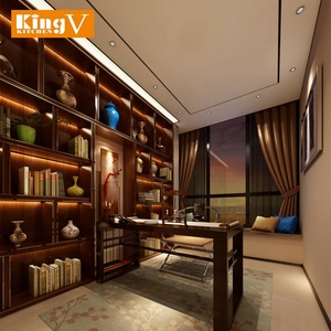 Solid Wood <strong>Bookcase</strong> Customization, <strong>Bookcase</strong> Design, <strong>Mahogany</strong> <strong>Bookcase</strong> KINGV - Product Image 2