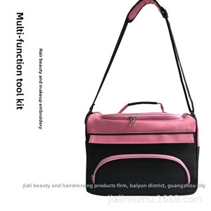 Bolsa de herramientas de peluquería de belleza multifuncional al por mayor bolsa de lona de poliéster maleta cremallera para tatuaje bordado bolsa de peluquero - Product Image 1