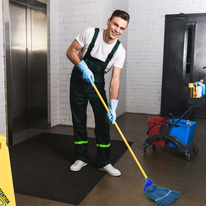 Tête de balai Kentucky robuste en fil de <span class=keywords><strong>coton</strong></span> recyclé pour outil de nettoyage de qualité commerciale avec clip de fixation - Product Image 5