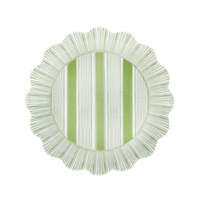 Assiette à salade en mélamine Cabana Stripe Ensemble assortis d'assiettes à dîner en mélamine