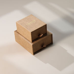 Caja de Joyería Cuadrada Personalizada con Cordón y Papel Artístico Sólido, Empaque de Regalo al por Mayor - Product Image 2