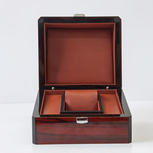 Jujube-caja de reloj de alta gama, caja de madera para pintura de piano, caja de exhibición de almacenamiento de reloj, Color Rojo - Product Image 6