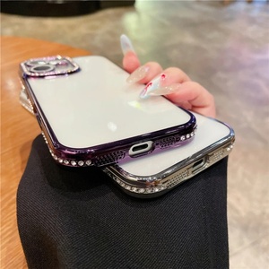 เคสโทรศัพท์แบบใสขอบชุบโครเมียมหรูหรา ประดับเพชร สำหรับ iPhone 17 16 15 14 Plus, สำหรับ iPhone 17 Pro Max - Product Image 6