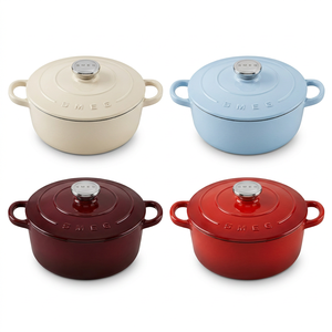 Casserole en fonte émaillée vintage <span class=keywords><strong>Smeg</strong></span> 26 cm 2,2 L avec couvercle pour mijoter sur cuisinière à gaz ou à induction - Product Image 1