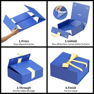 Custom Printing Logo Fold Rigid Cardboard <b>Box</b> Magnet <b>Foldable</b> Paper Gift Boxes - Product Image 5