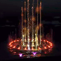 Fuente Musical Profesional de Alta Calidad para Exteriores con Control Remoto y Luces LED de Colores para Decoración de Jardín, Patio y Césped