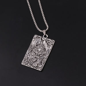 วินเทจสแตนเลสโซ่เงินปี่เซียจี้<span class=keywords><strong>สร้อย</strong></span>คอโลหะผสมสีฟ้าคราม NA015 - Product Image 2