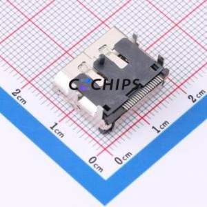 HC-DP-20PWT-131B DisplayPort (DP) Connector SMD Connector Full Size DisplayPort Female Horizontal Mount 1 - Product Image 2