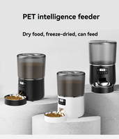 Distributeur automatique intelligent 4L en acier inoxydable pour animaux de compagnie avec contrôle WiFi via application, enregistrement vocal, télécommande et double alimentation pour chats et chiens