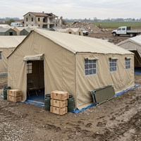 Tente de secours rapide pour la production post-catastrophe, abri d'urgence extérieur à montage rapide, conception personnalisée pour les projets humanitaires